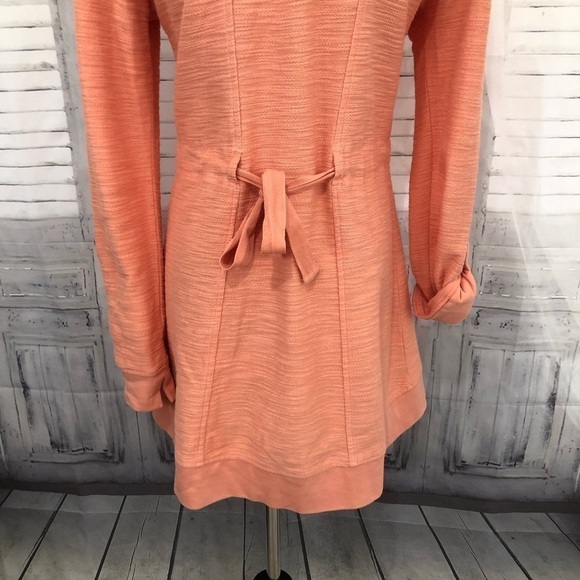 Anthropologie Saturday Sunday Small Quinn Mid Length Jacket Zip Up Orange - Picture 9 of 16